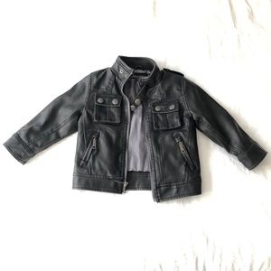 Urban Republic Black Faux Leather Kids Jacket 3T